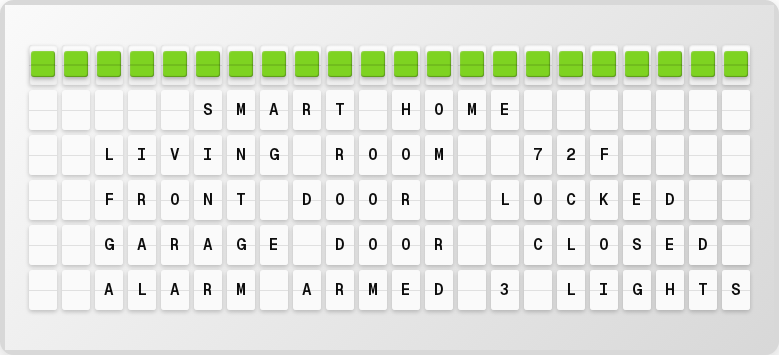 Home Assistant on split-flap board