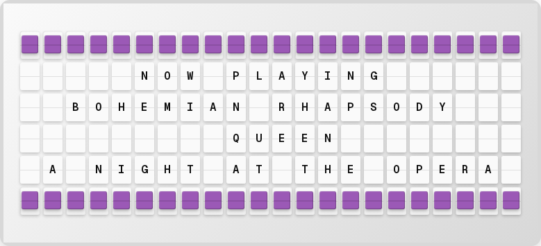 Last.fm Now Playing on split-flap board